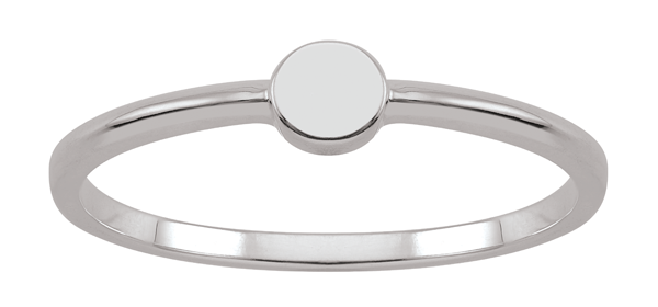 Sterling Silver Mini Signet Initial Ring | Banter